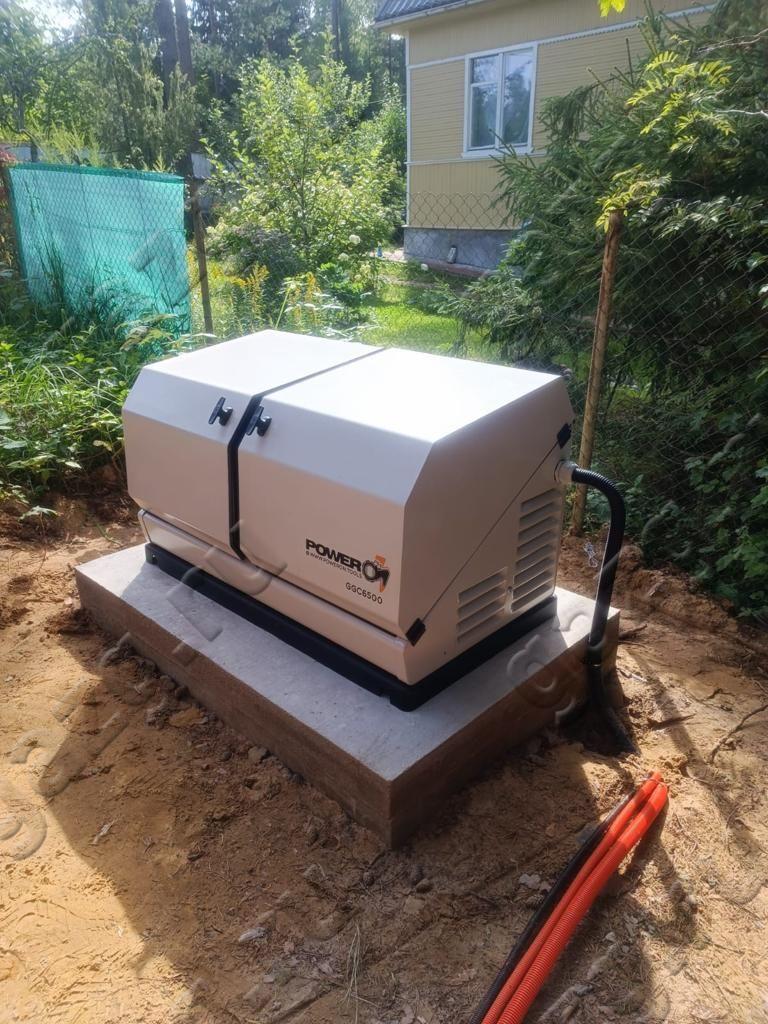 Монтаж газового генератора Poweron мощностью 6,5 кВт